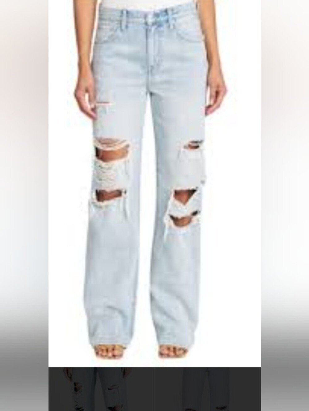 pistola Light Wash Ripped Boyfriend Jeans